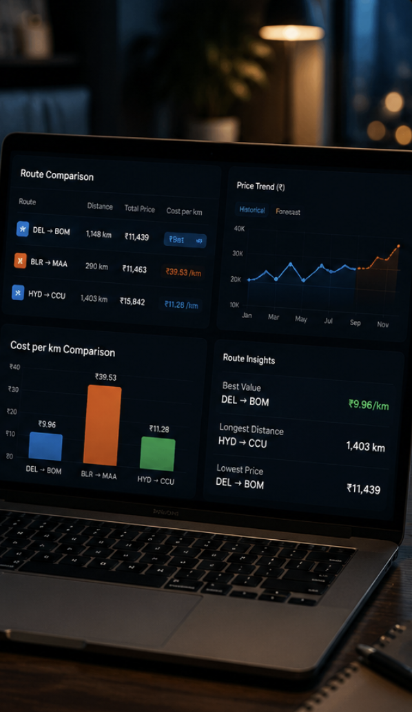 Data analysis on dashboard